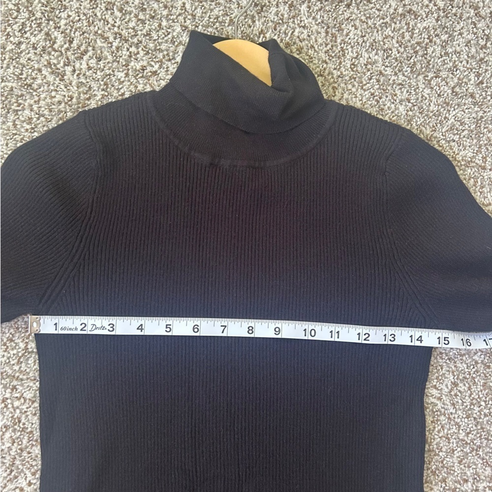 Express Black Ribbed Sweater Large Neutral Casual Comfy Stretch - Picture 5 of 6